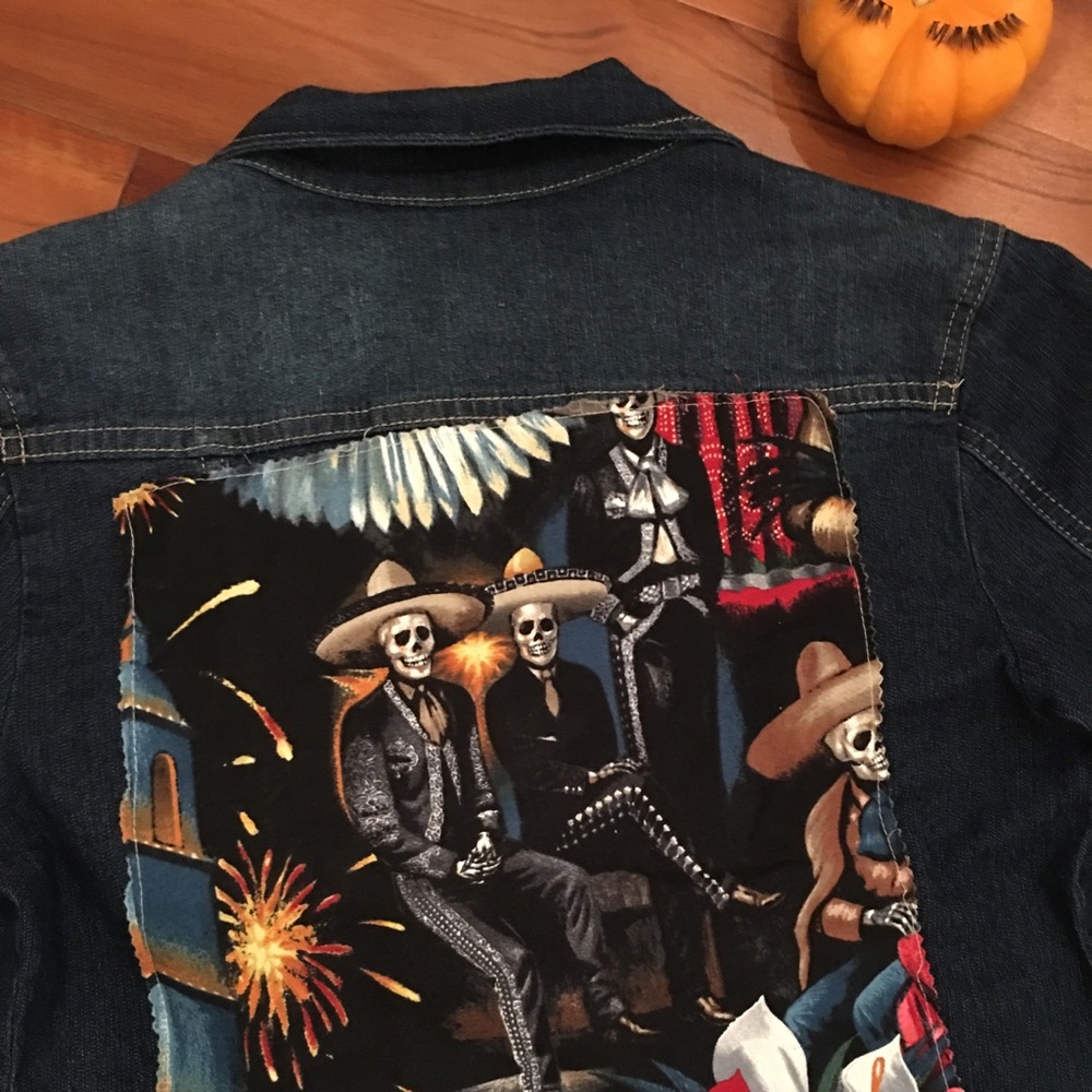 Dia De Los Muertos Denim Jacket